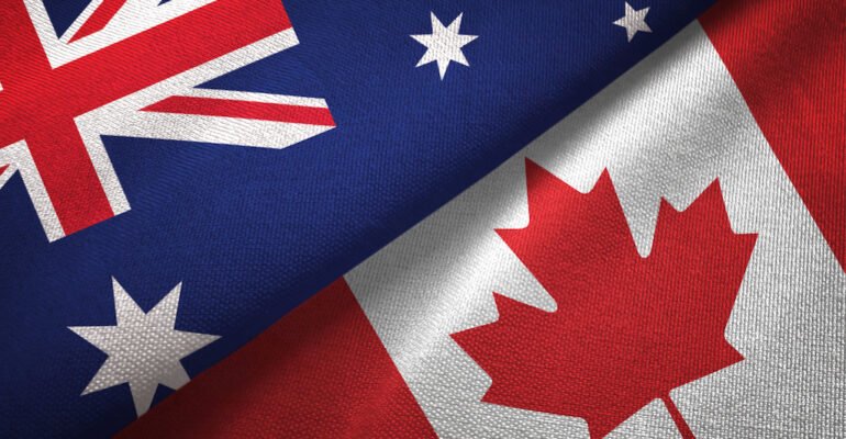 list of Australian vs. Canadian Visas